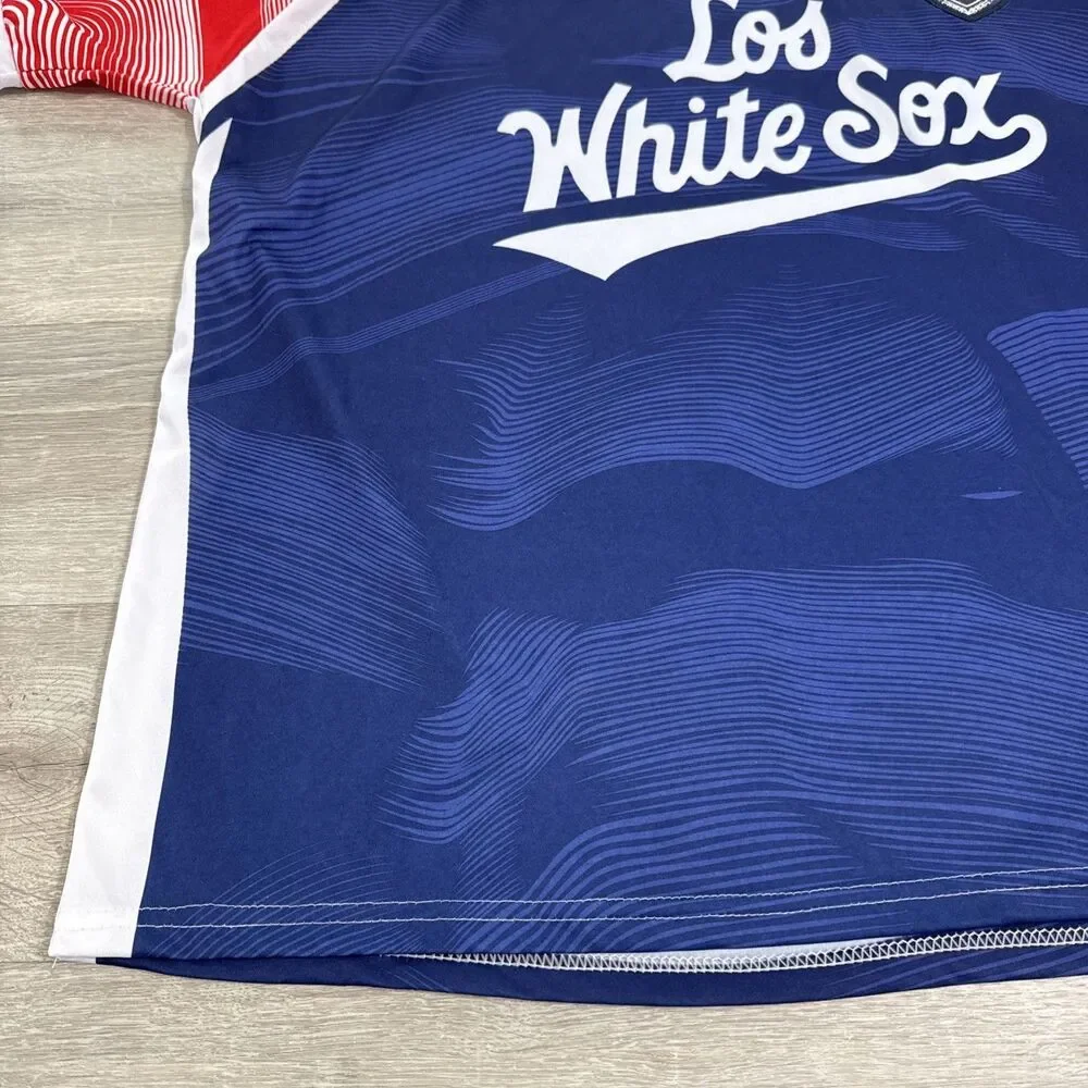 Chicago White Sox Jersey Los White Sox Soccer Men's Blue Red XL Polyester